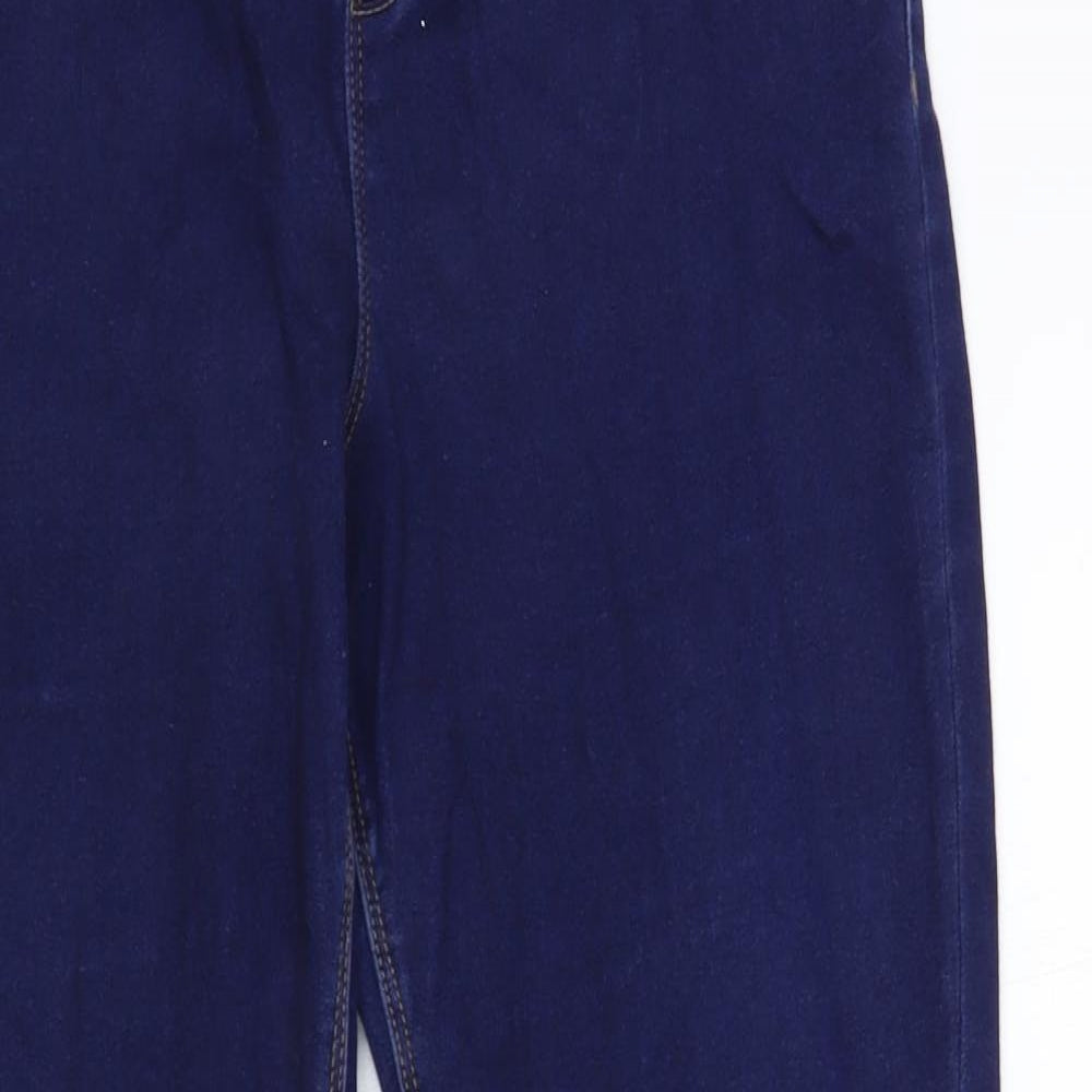 George Womens Blue Cotton Jegging Jeans Size 14 L28 in Regular - Maternity