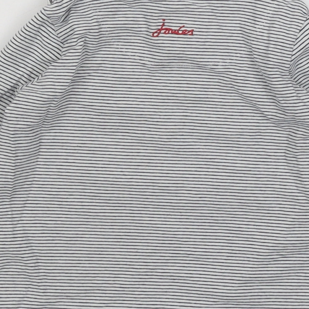 Joules Boys Blue Striped Cotton Basic T-Shirt Size 2-3 Years Round Neck Pullover - Wild Child