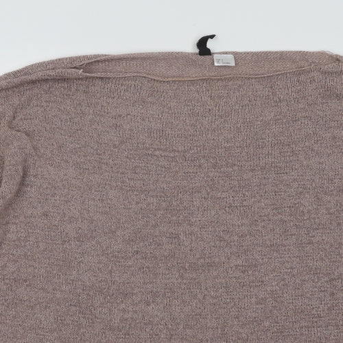 Divided by H&M Womens Brown Round Neck Acrylic Pullover Jumper Size S