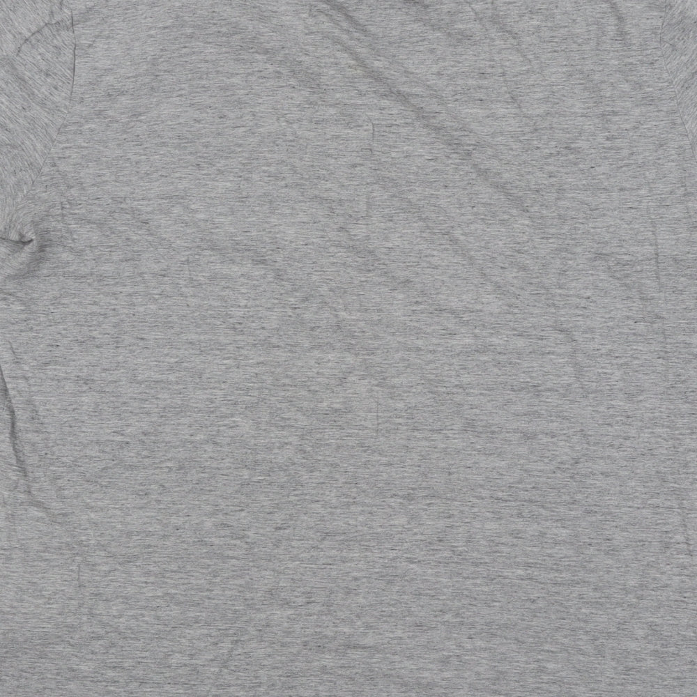 H&M Womens Grey Cotton Basic T-Shirt Size M Round Neck - Equipe De Sport
