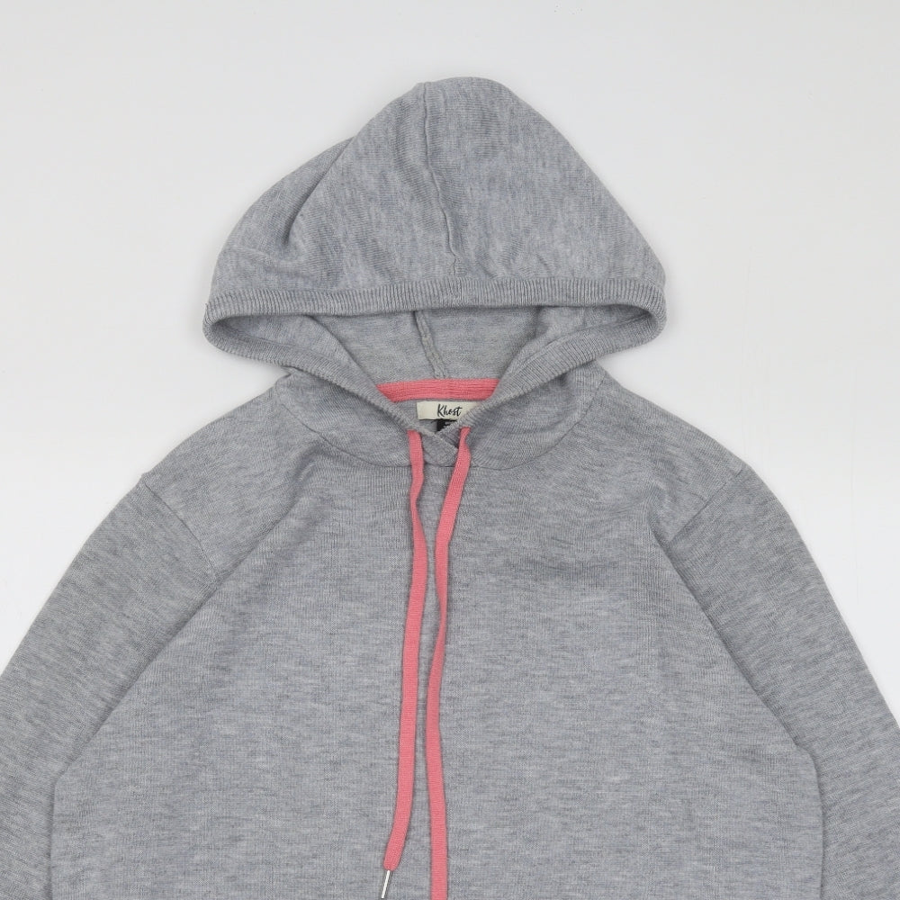 Khost Womens Grey Polyester Pullover Hoodie Size 14 Pullover