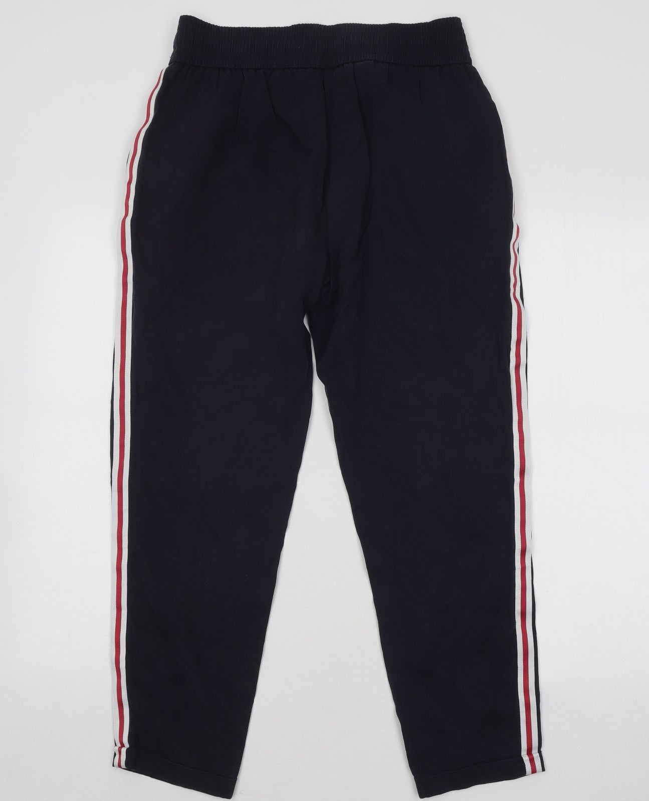 Betty&Co Womens Blue Cotton Trousers Size 8 L25 in Regular Drawstring