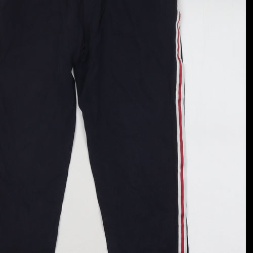 Betty&Co Womens Blue Cotton Trousers Size 8 L25 in Regular Drawstring