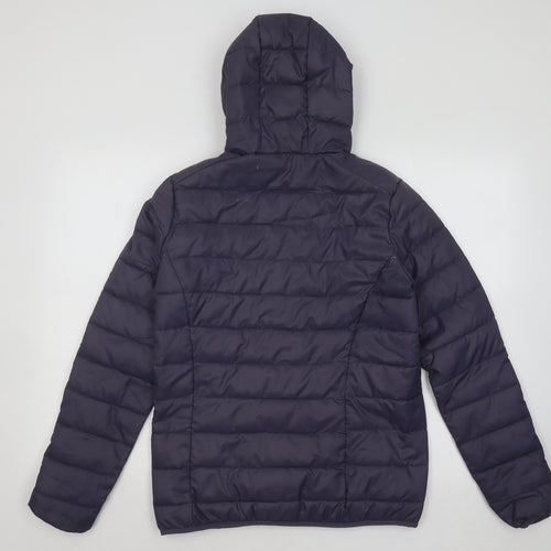 Freedom Trail Womens Blue Puffer Jacket Coat Size 8 Zip