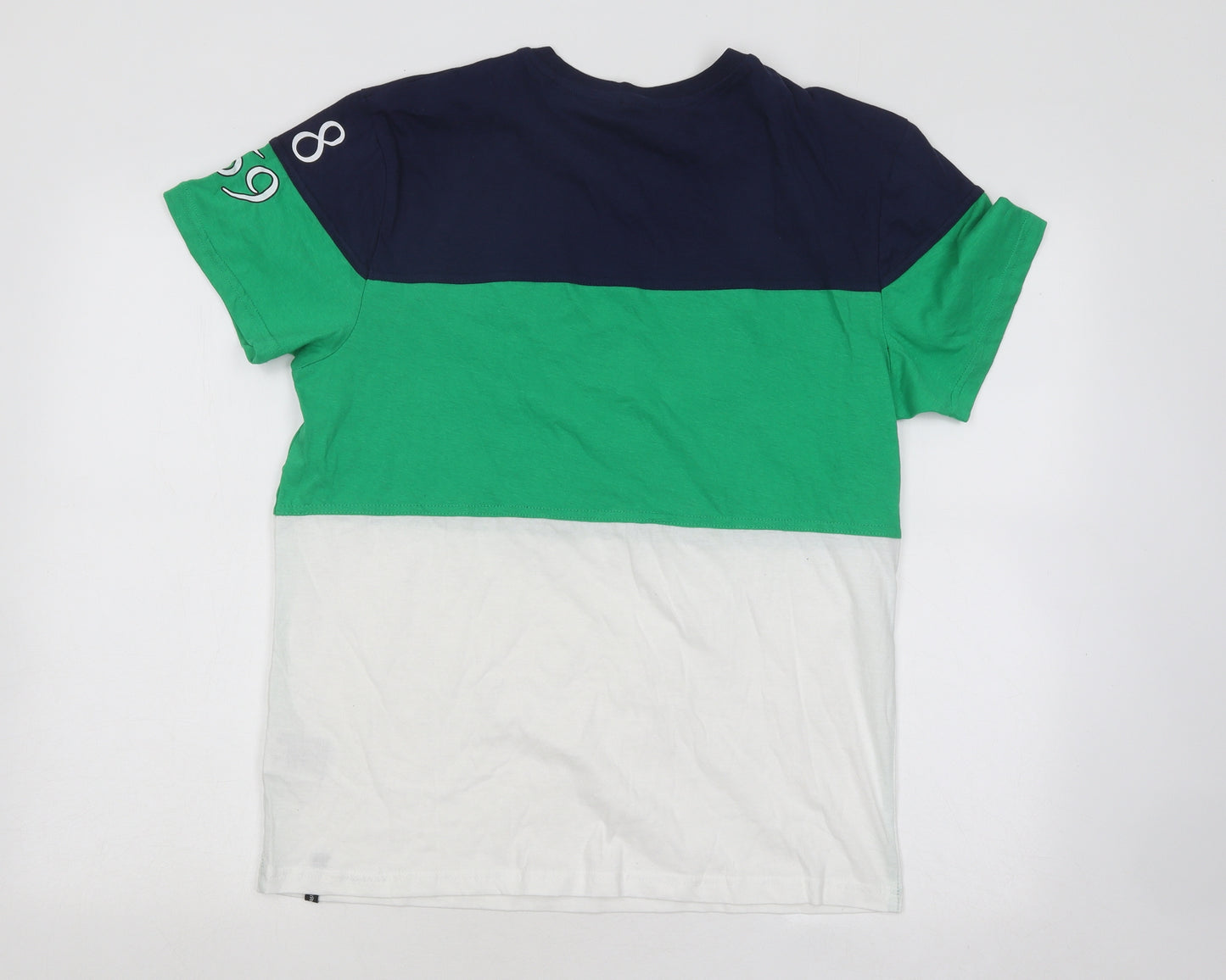 Livergy Mens Multicoloured Colourblock Cotton T-Shirt Size M Round Neck - Polo Equipment Apparel