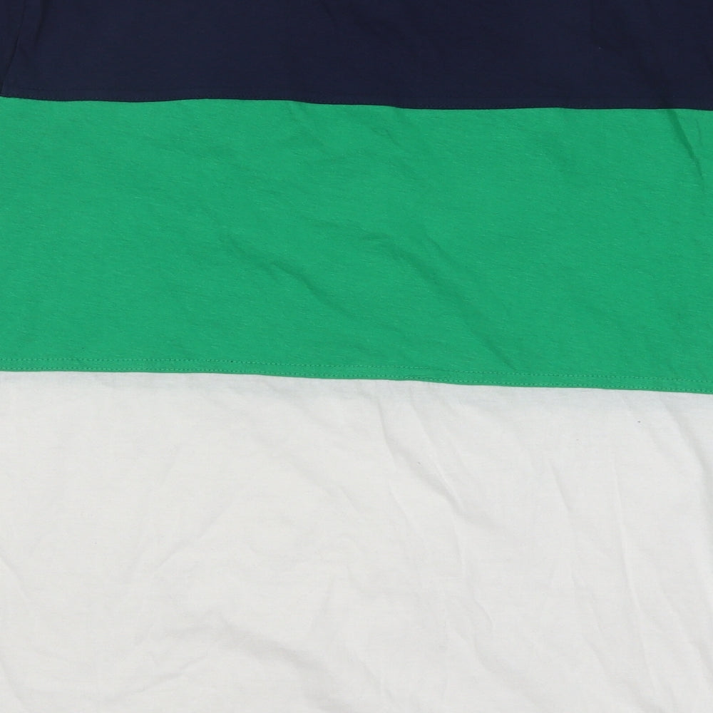 Livergy Mens Multicoloured Colourblock Cotton T-Shirt Size M Round Neck - Polo Equipment Apparel
