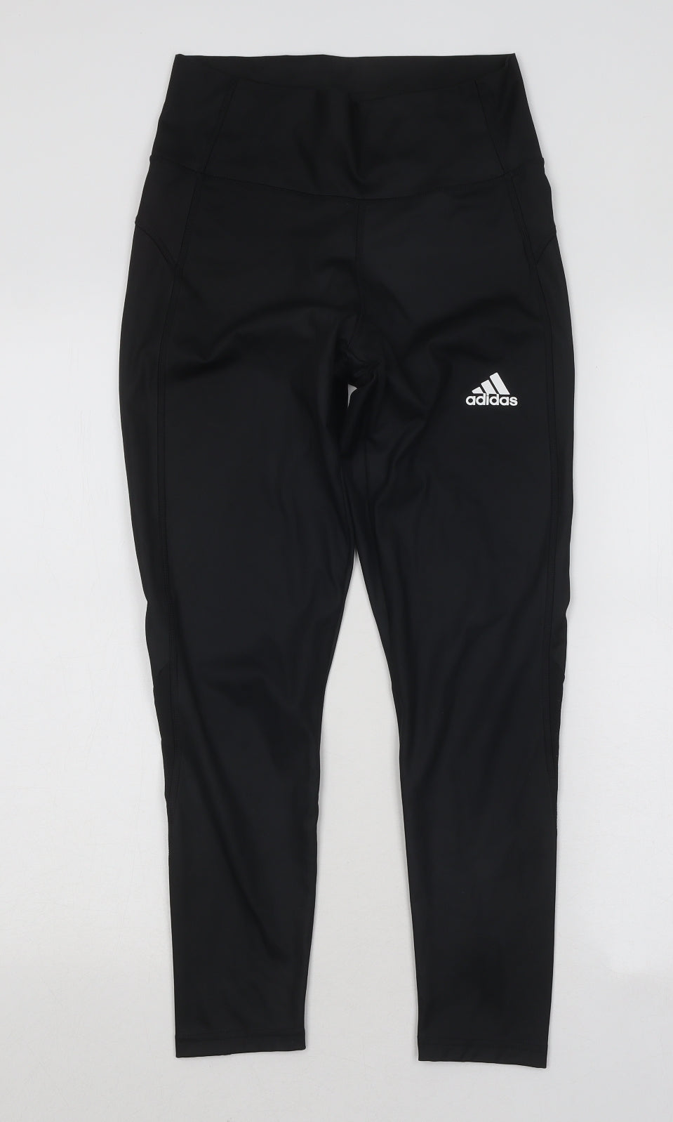 adidas Womens Black Polyester Compression Leggings Size 24 in L24 in Regular