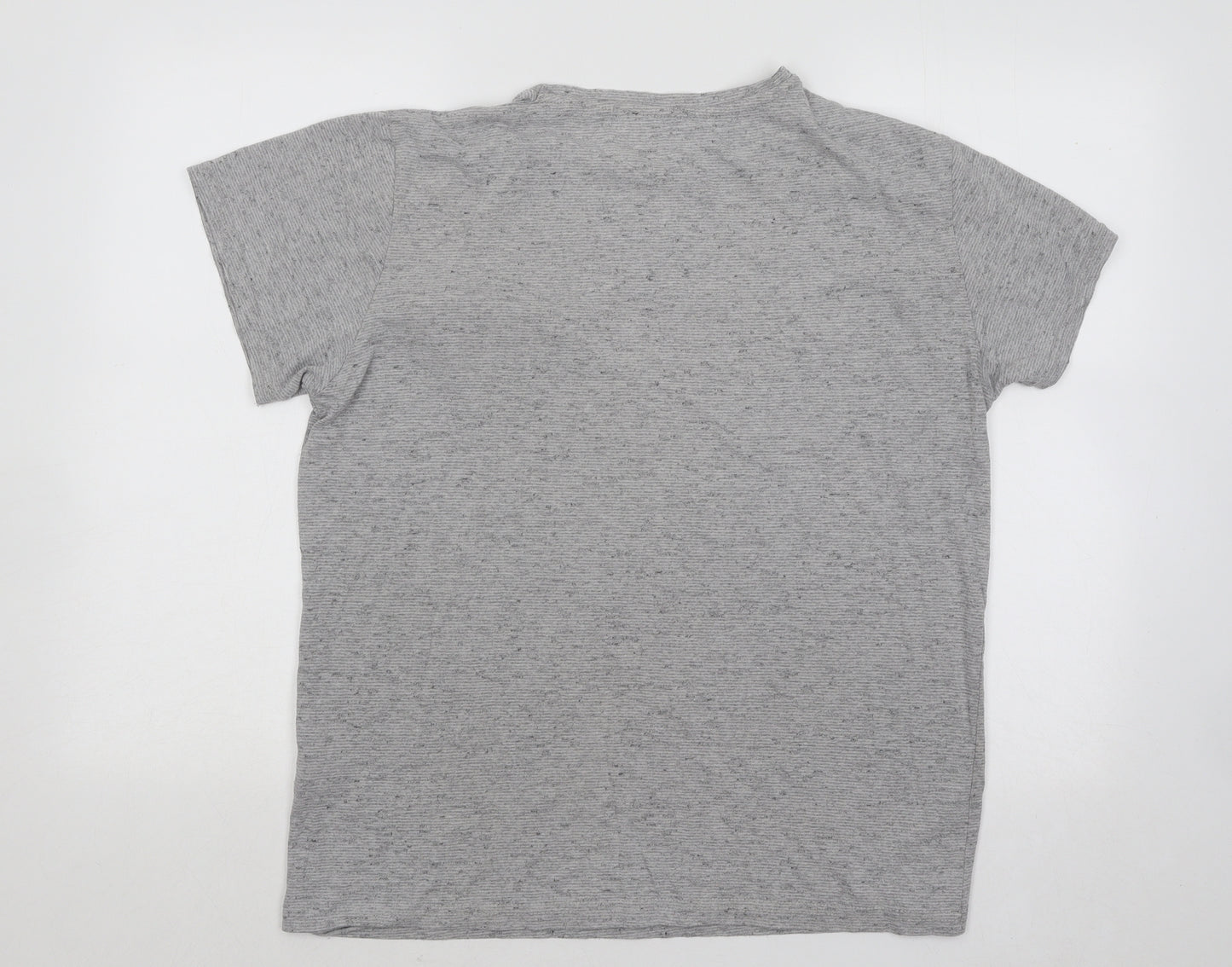 Cedar Wood State Womens Grey Cotton Basic T-Shirt Size M Round Neck