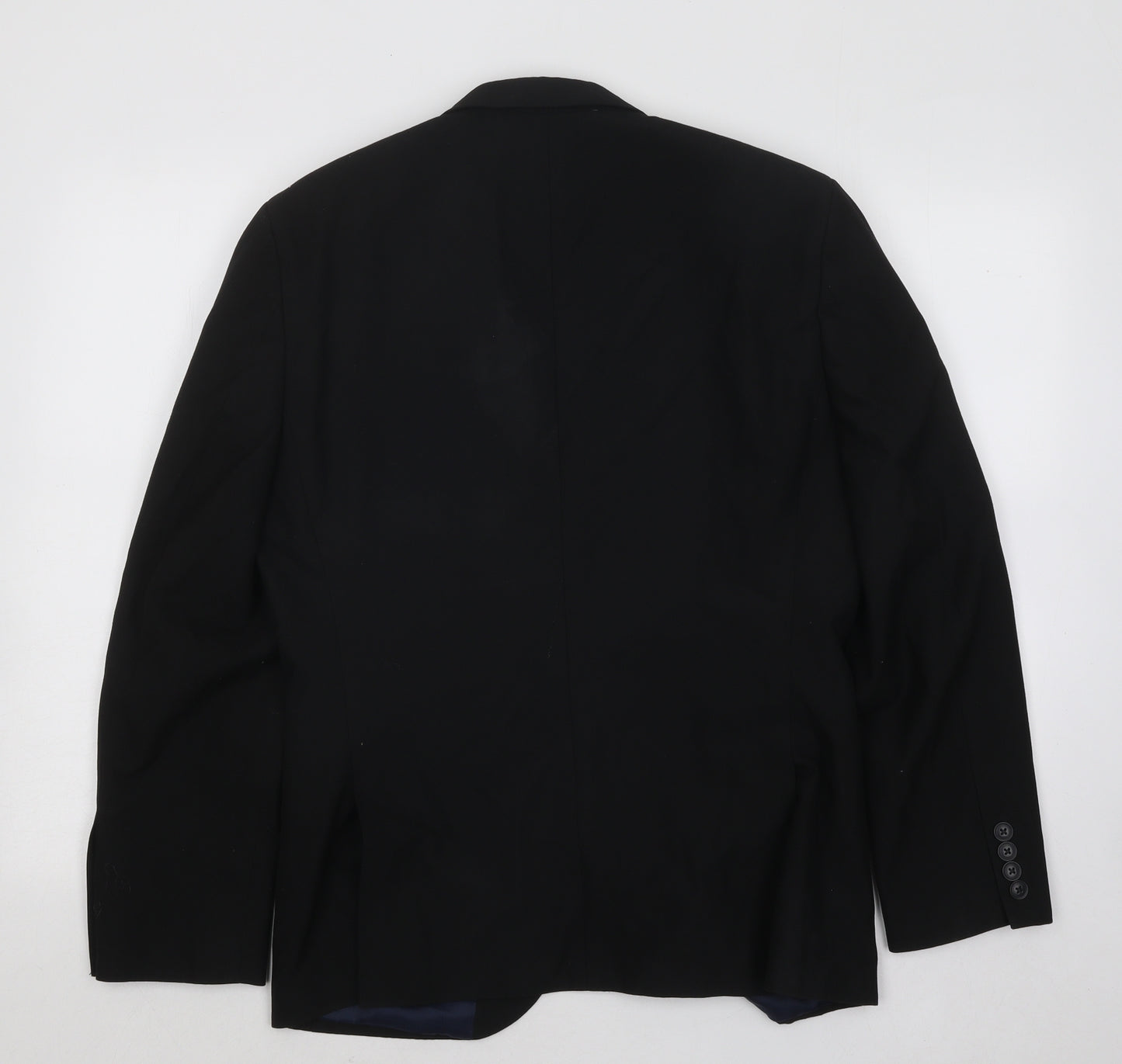NEXT Mens Black Polyester Jacket Suit Jacket Size 38