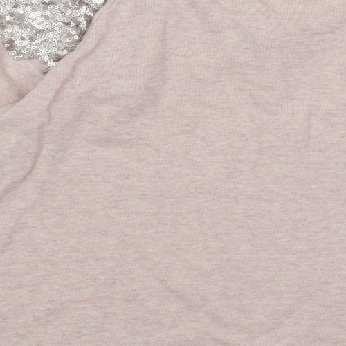 Dorothy Perkins Womens Pink Round Neck Cotton Pullover Jumper Size 10