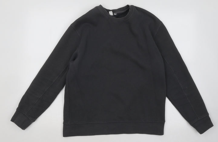 Topshop Womens Grey Cotton Pullover Sweatshirt Size S Pullover