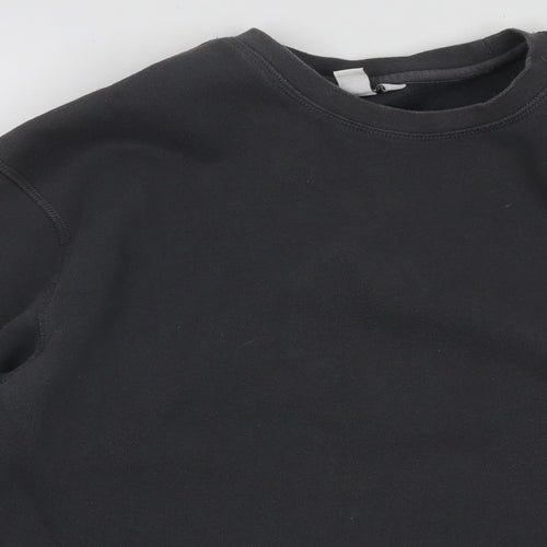 Topshop Womens Grey Cotton Pullover Sweatshirt Size S Pullover
