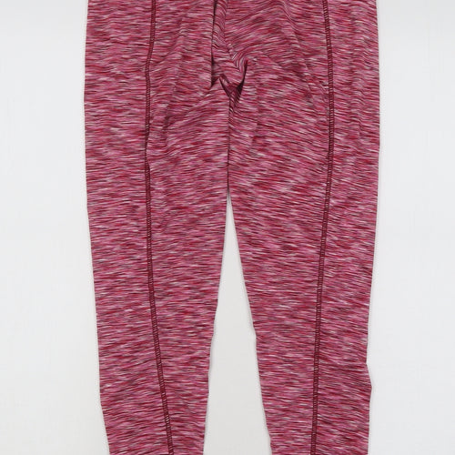 Boohoo Womens Pink Geometric Polyester Compression Leggings Size 8 L32 in Regular Pullover