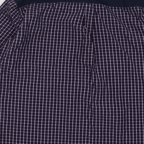 Twisted Soul Mens Blue Plaid Cotton Button-Up Size 2XL Collared Button