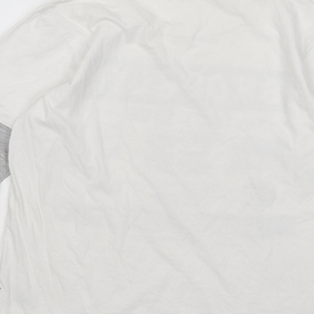 George Boys White Cotton Basic T-Shirt Size 12-13 Years Round Neck Pullover - Brooklyn