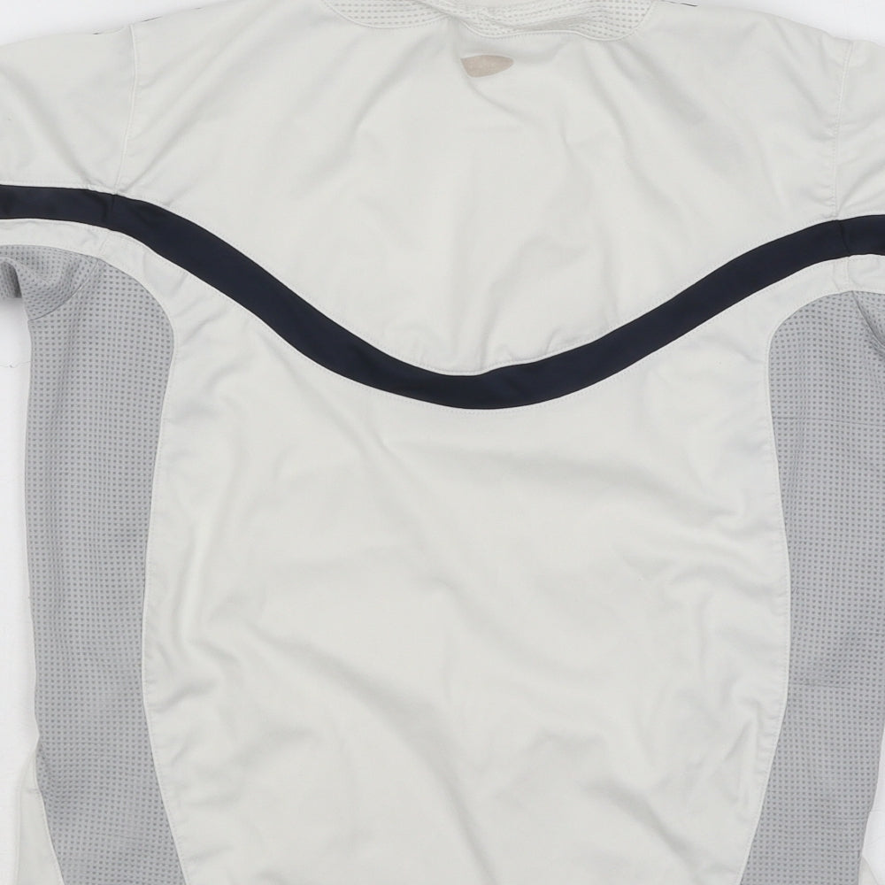 adidas Womens White Polyester Basic T-Shirt Size S Round Neck Pullover