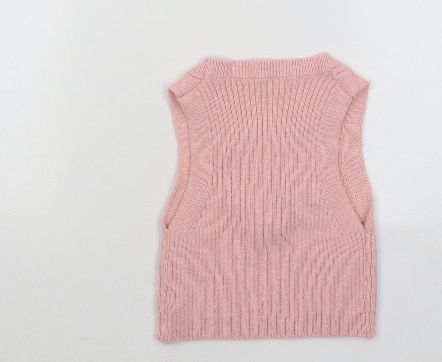 SheIn Womens Pink Acrylic Basic Tank Size XS Scoop Neck - Strawberries