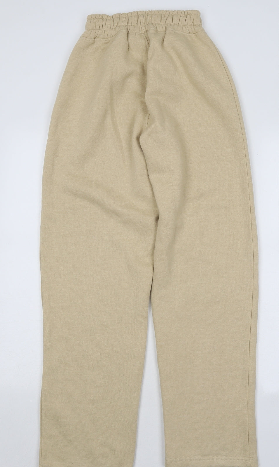 PRETTYLITTLETHING Womens Beige Cotton Jogger Trousers Size 4 Regular