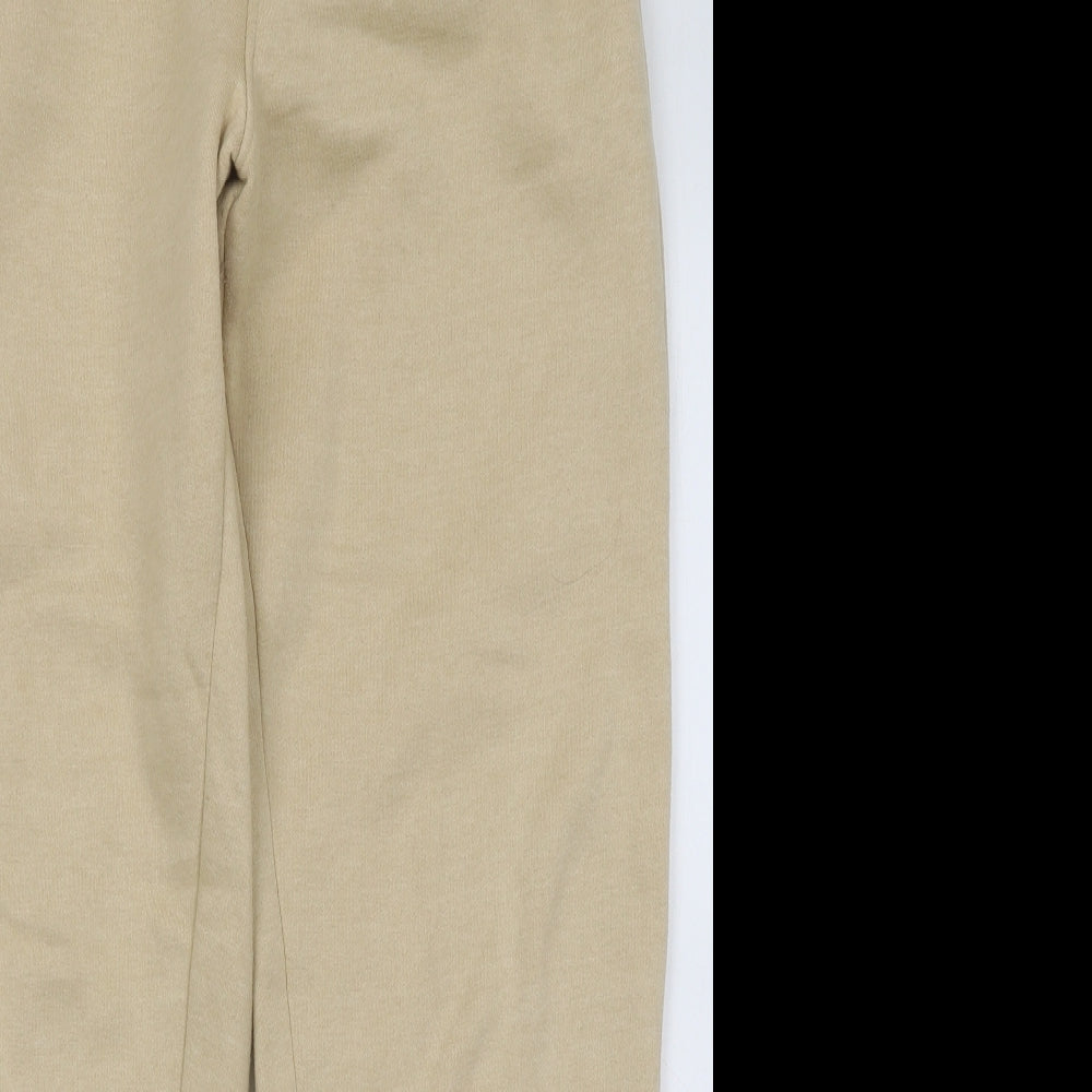 PRETTYLITTLETHING Womens Beige Cotton Jogger Trousers Size 4 Regular