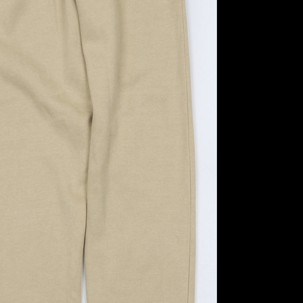 PRETTYLITTLETHING Womens Beige Cotton Jogger Trousers Size 4 Regular
