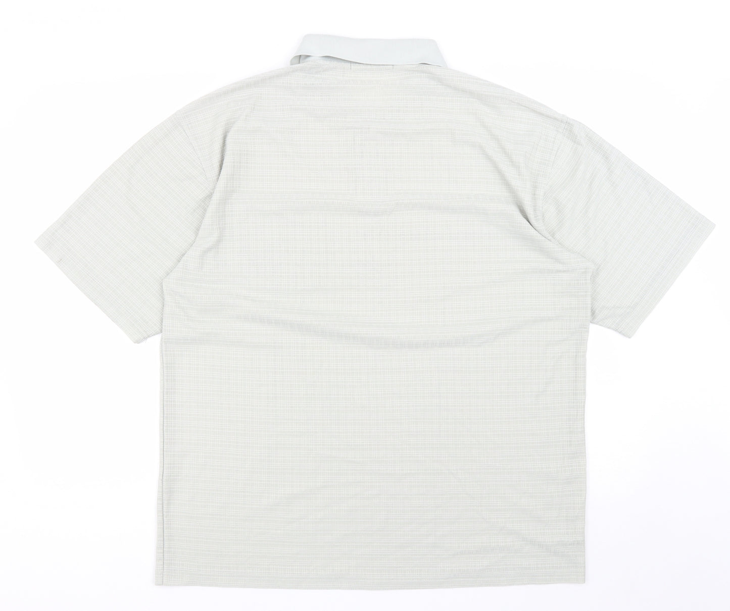 Vicky Lee Mens Green Plaid Polyester T-Shirt Size XLT Collared