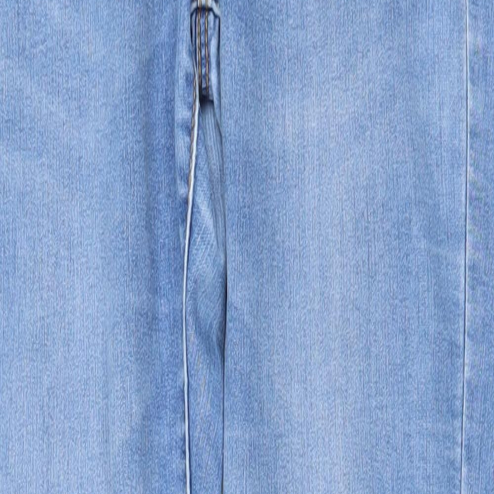 Denim Co. Womens Blue Cotton Mom Jeans Size 12 L26 in Regular Zip