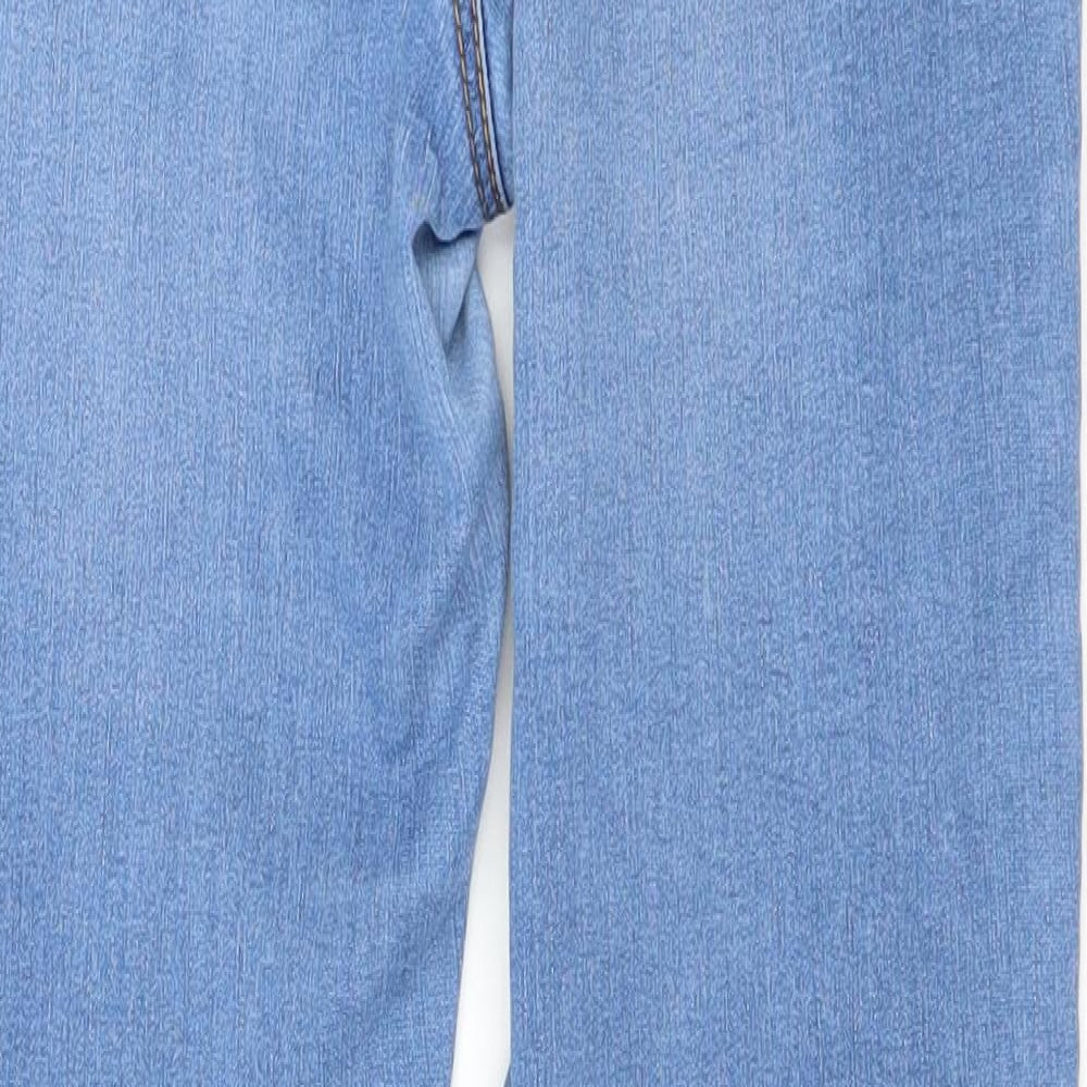 Denim Co. Womens Blue Cotton Mom Jeans Size 12 L26 in Regular Zip