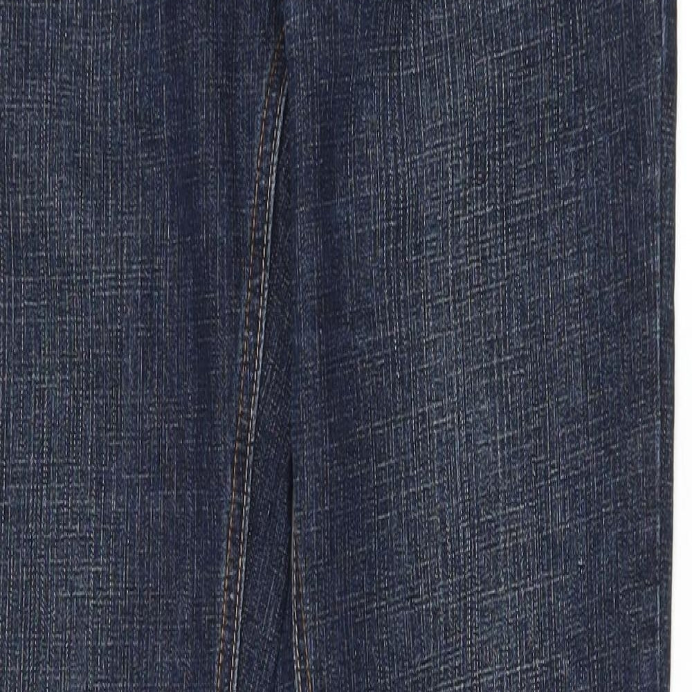 NEXT Womens Blue Cotton Straight Jeans Size 10 L29 in Slim Zip