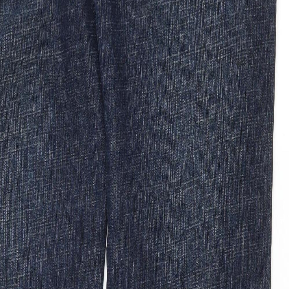 NEXT Womens Blue Cotton Straight Jeans Size 10 L29 in Slim Zip