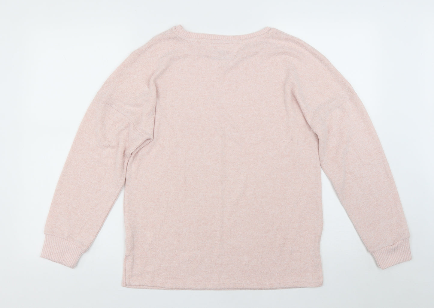 Primark Womens Pink Round Neck Polyester Pullover Jumper Size S