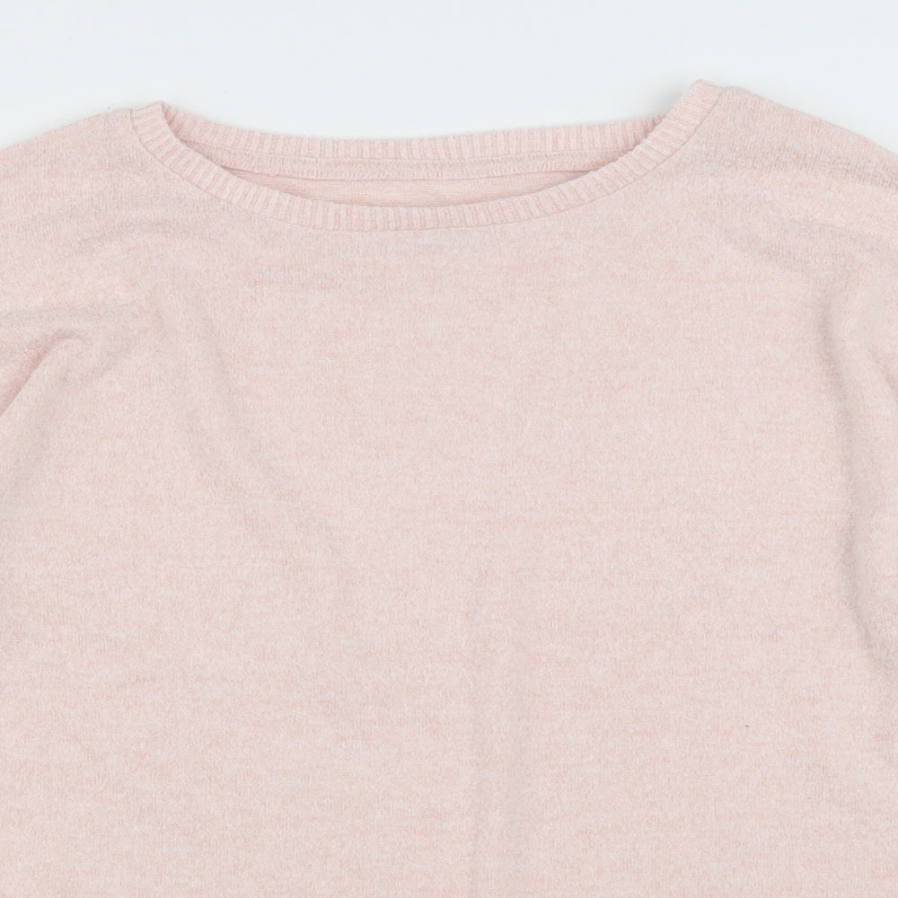 Primark Womens Pink Round Neck Polyester Pullover Jumper Size S