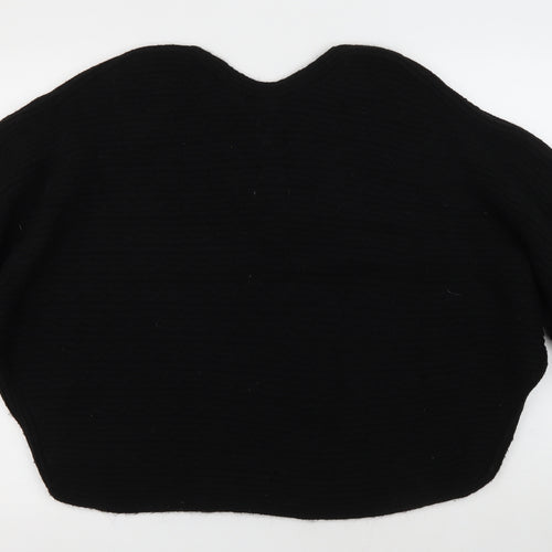 JD Williams Womens Black Round Neck Acrylic Pullover Jumper Size 16