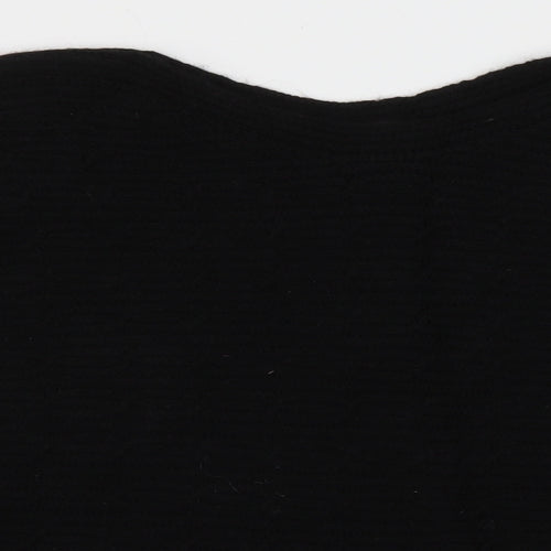 JD Williams Womens Black Round Neck Acrylic Pullover Jumper Size 16