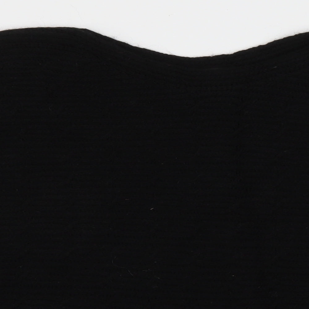 JD Williams Womens Black Round Neck Acrylic Pullover Jumper Size 16