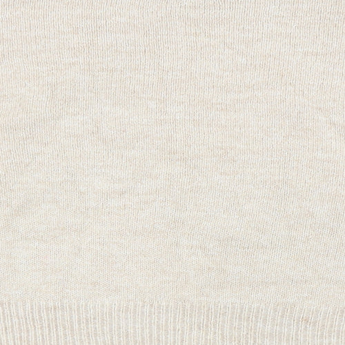 Pep&Co Womens Beige High Neck Polyester Pullover Jumper Size M
