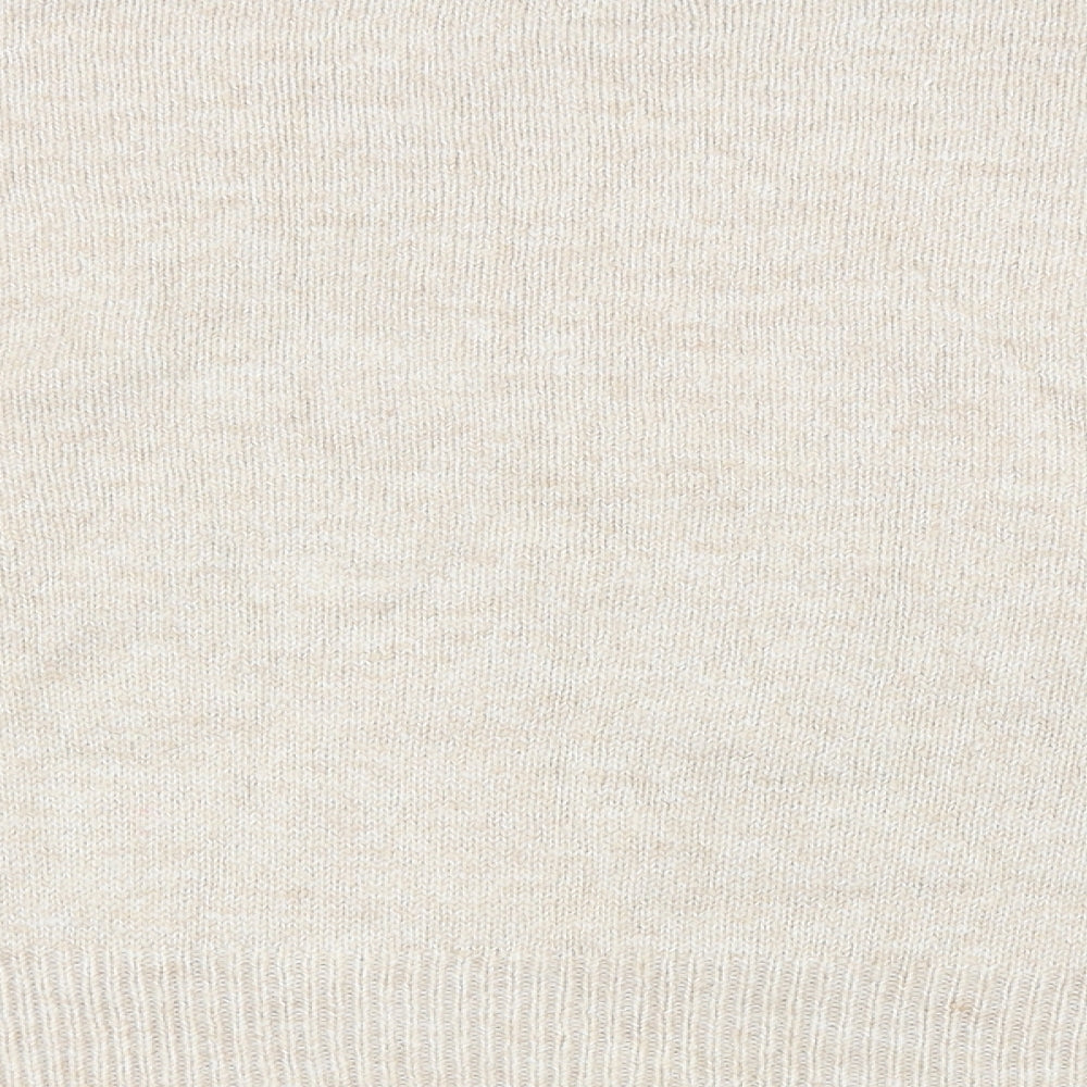 Pep&Co Womens Beige High Neck Polyester Pullover Jumper Size M