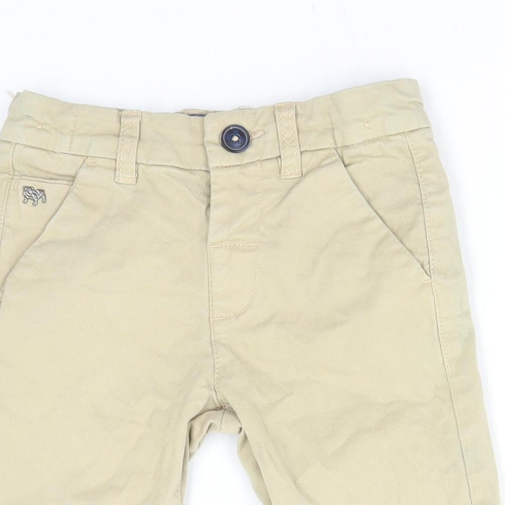 Jasper Conran Boys Beige Cotton Chino Shorts Size 5 Years Regular Zip