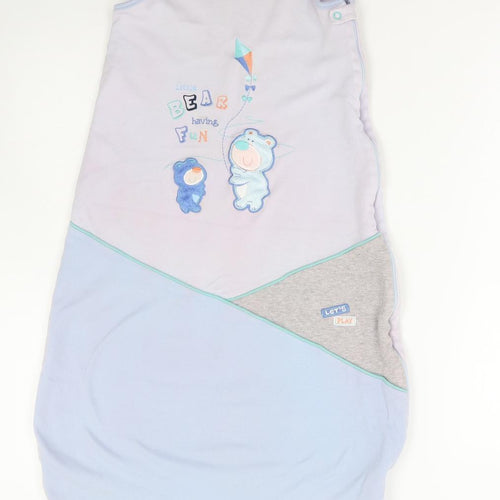 Dunnes Stores Baby Black Solid Cotton Robe One Piece Size 18-24 Months Zip - Bear having fun/sleepbag