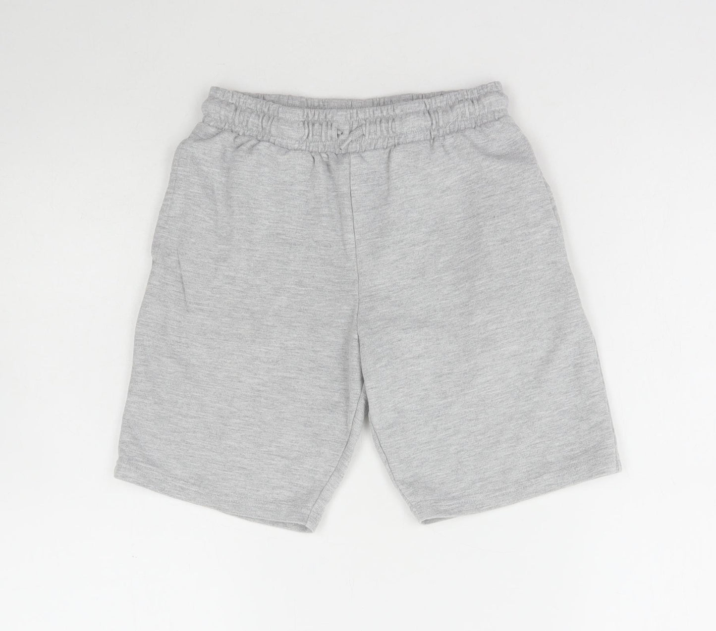 Dunnes Stores Boys Grey Cotton Sweat Shorts Size 10-11 Years Regular Drawstring