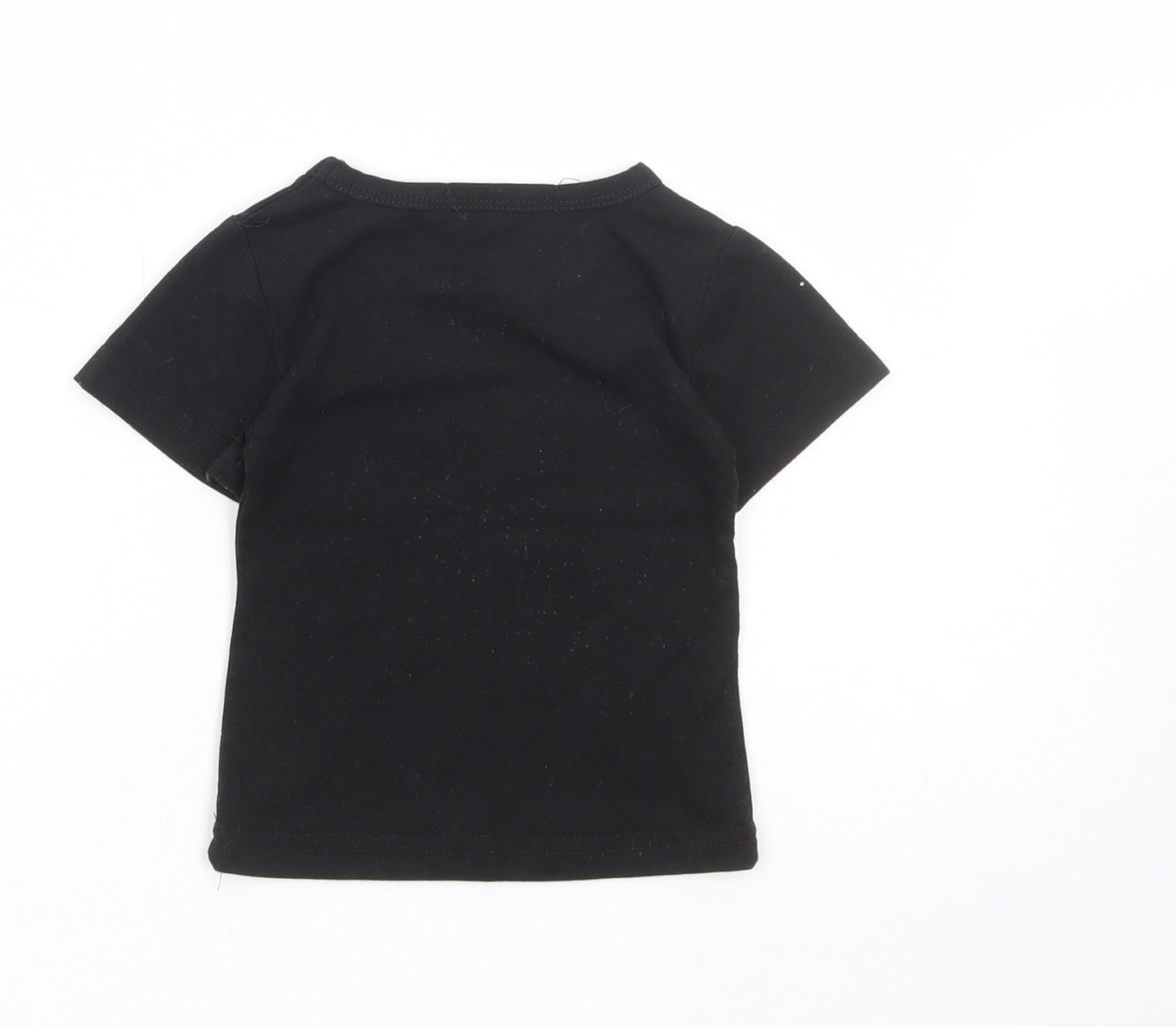 Phenovo Boys Black Polyester Basic T-Shirt Size 6-9 Months Round Neck Pullover - Mamas Boy