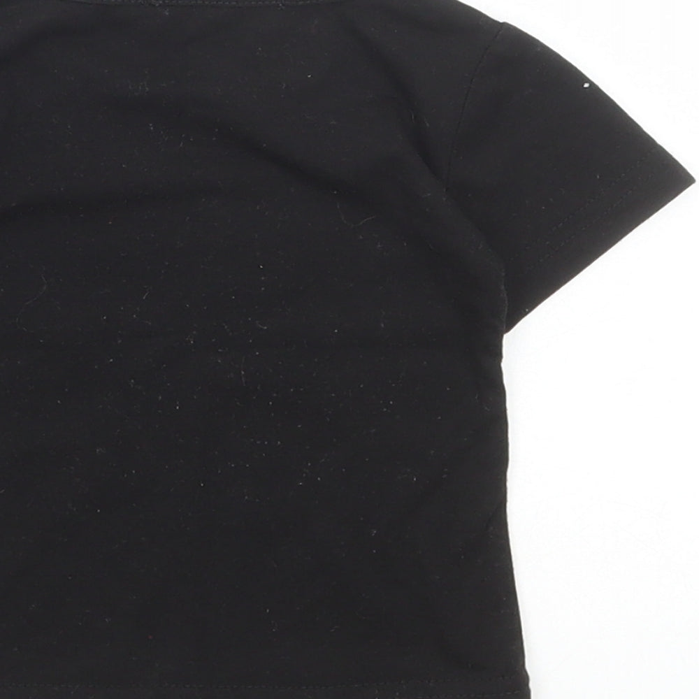 Phenovo Boys Black Polyester Basic T-Shirt Size 6-9 Months Round Neck Pullover - Mamas Boy