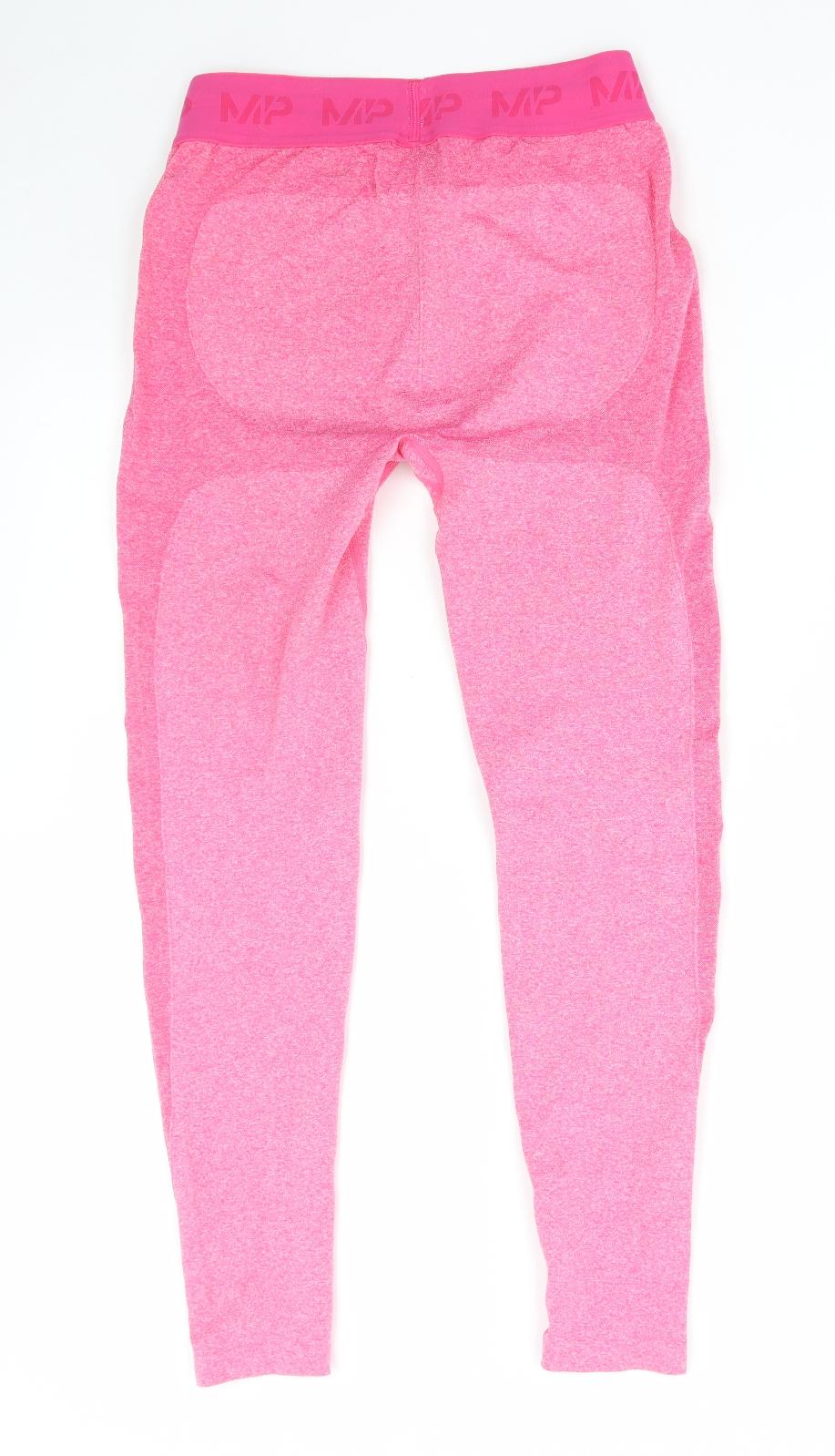 My Protein Womens Pink Nylon Compression Leggings Size L L27 in Regular Pullover