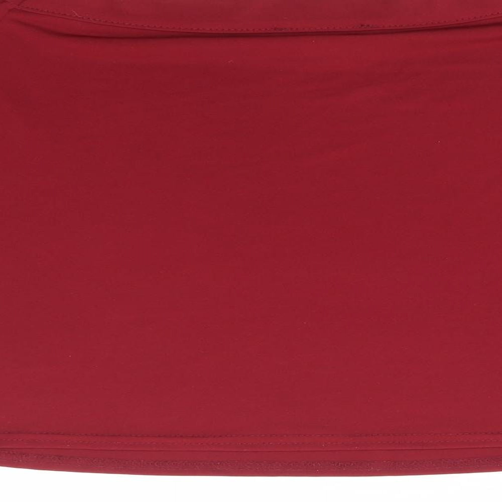 New Look Womens Red Polyester Basic T-Shirt Size 12 Off the Shoulder