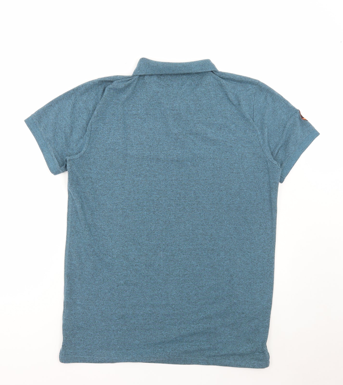 Jean Pascale Mens Blue Cotton Polo Size L Collared Button