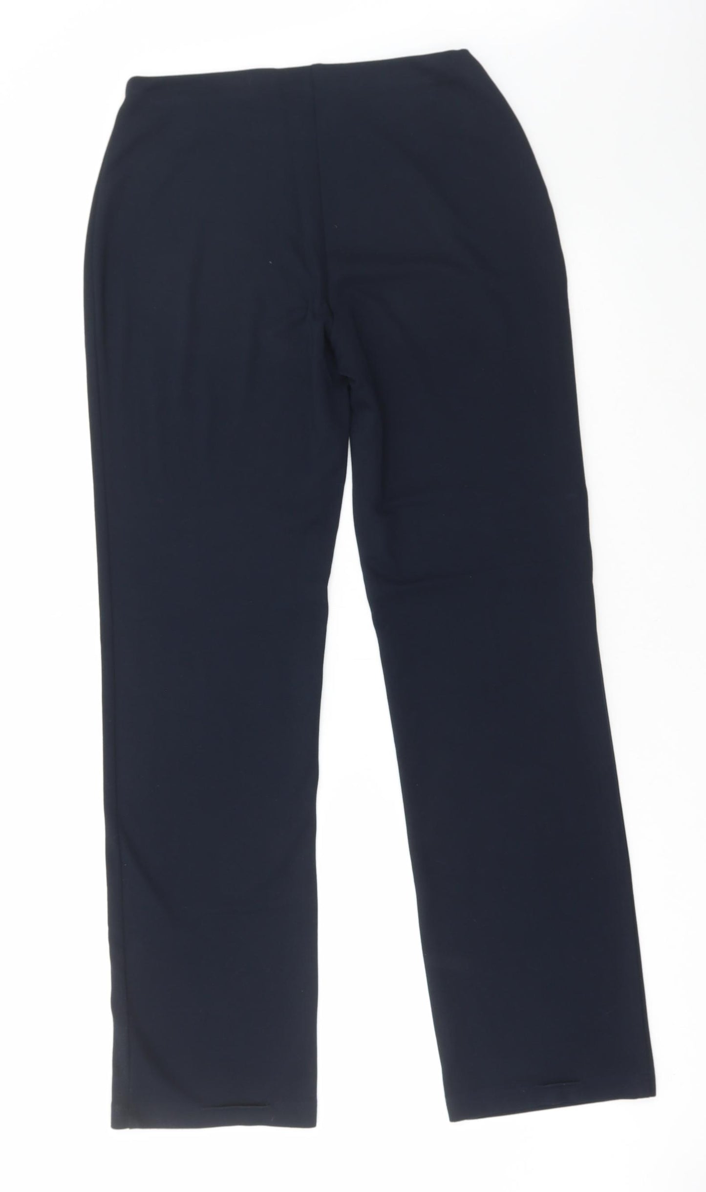 Marks and Spencer Womens Blue Viscose Trousers Size 10 L32 in Regular