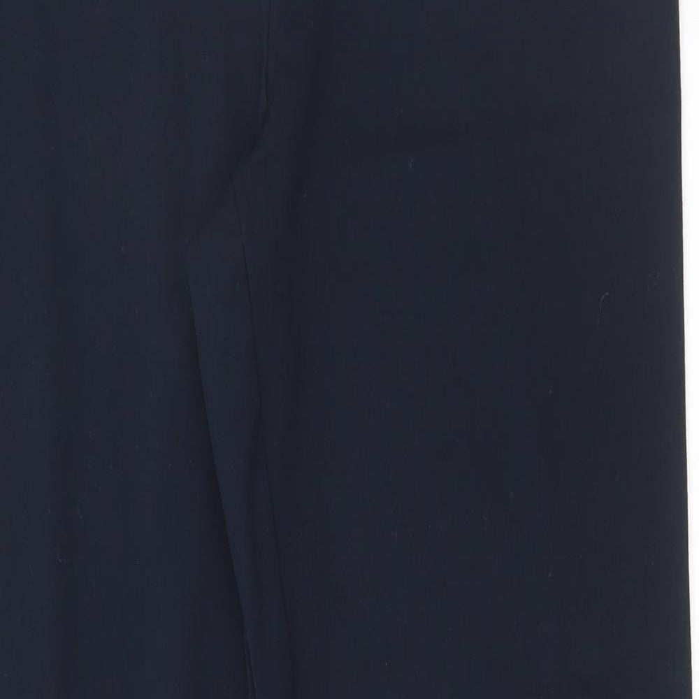 Marks and Spencer Womens Blue Viscose Trousers Size 10 L32 in Regular