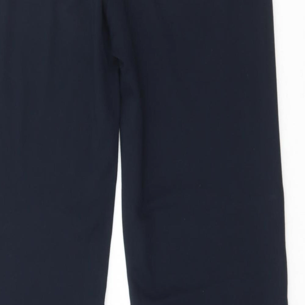 Marks and Spencer Womens Blue Viscose Trousers Size 10 L32 in Regular