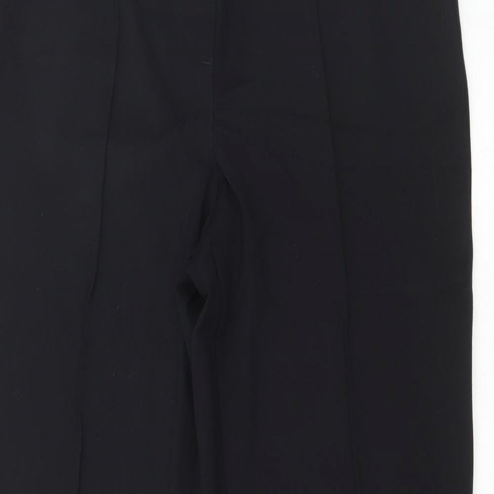 Marks and Spencer Womens Black Viscose Trousers Size 10 L33 in Regular