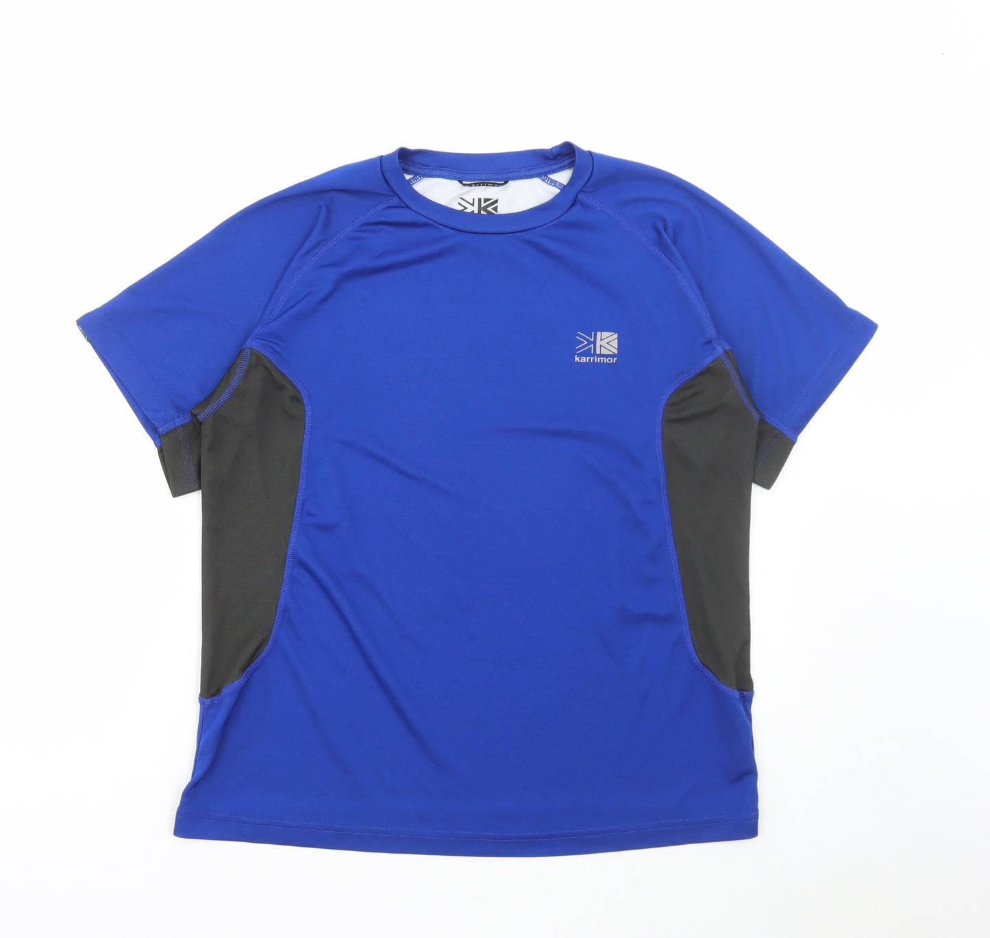 Karrimor Mens Blue Polyester Basic T-Shirt Size M Round Neck Pullover