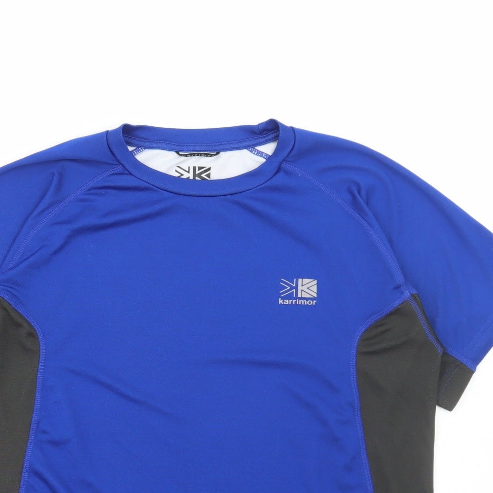 Karrimor Mens Blue Polyester Basic T-Shirt Size M Round Neck Pullover